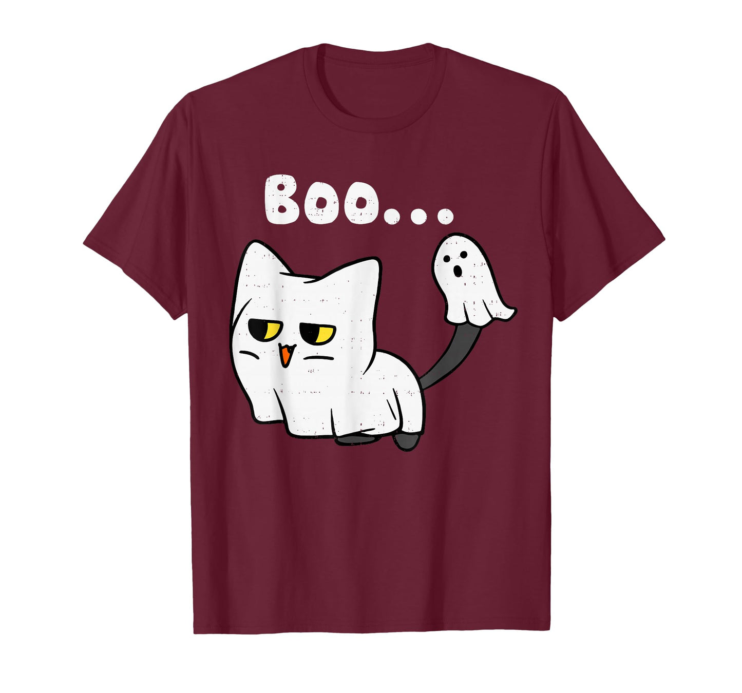 Cat Boo Ghost Cute Kitty Spooky Funny Halloween Meow Pet T-Shirt