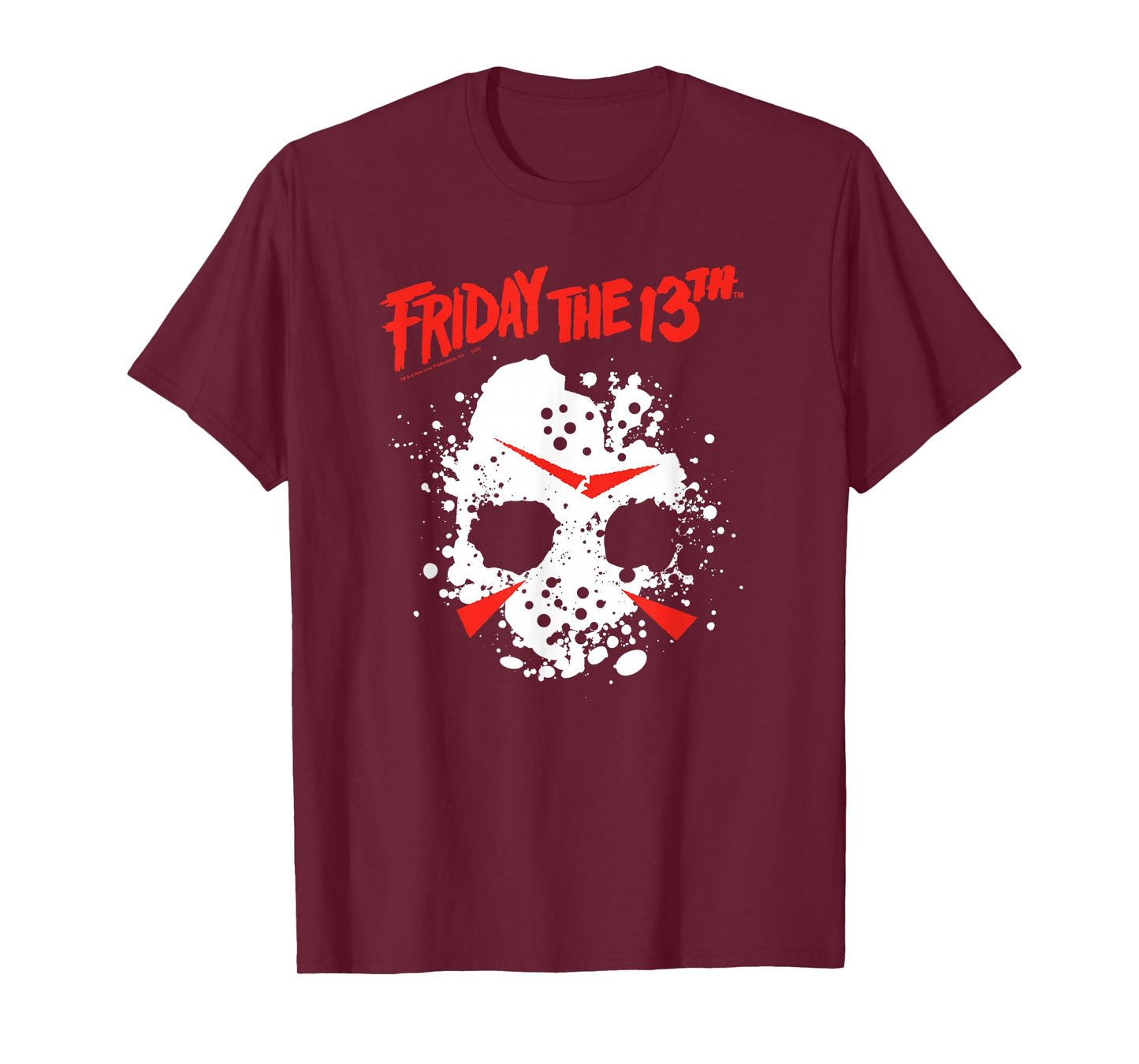 Friday The 13th Abstract Mask with Logo Retro Horror Movie T-Shirt