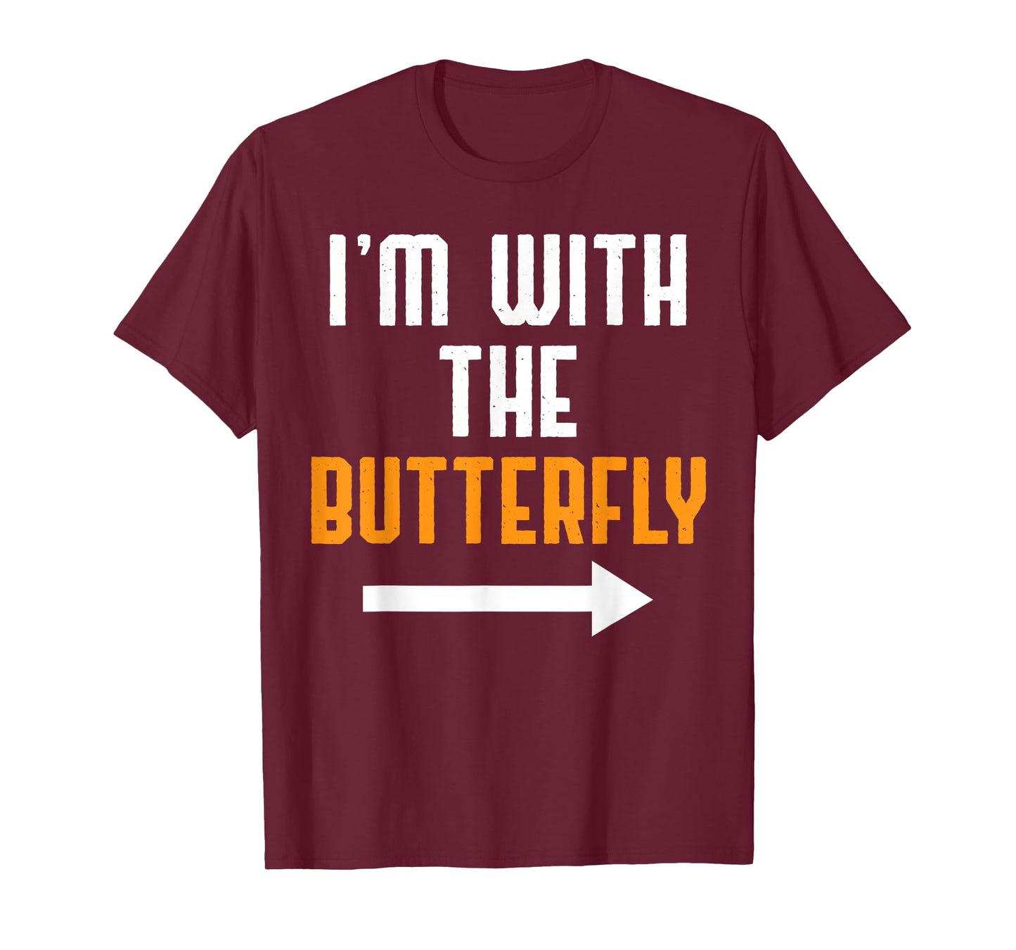 I'm With The Butterfly Costume Funny Halloween Couple T-Shirt