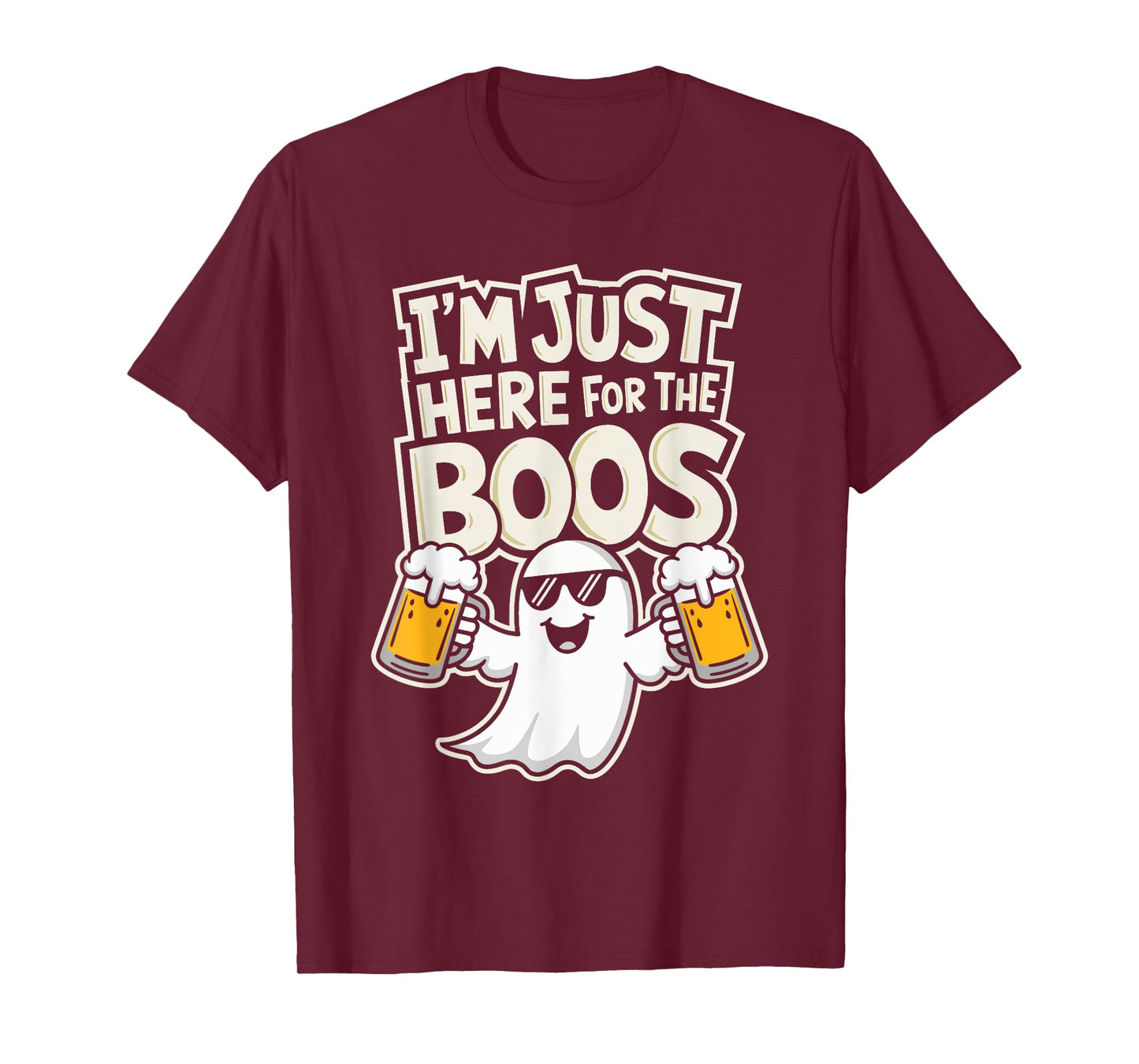 I'm Just Here for The Boos Ghost Beer Halloween Party Men T-Shirt
