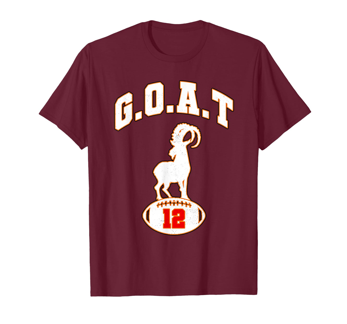 Vintage Distressed GOAT 12 Football T-Shirt