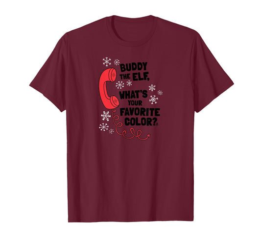 Elf What's Your Favorite Color? Phone Funny Christmas T-Shirt