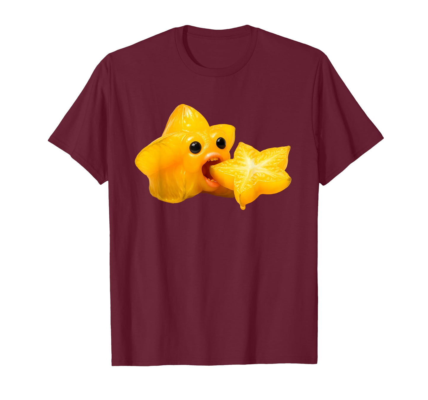 Niche Fruits Funny Starfruit Monster Brainrot Surreal T-Shirt