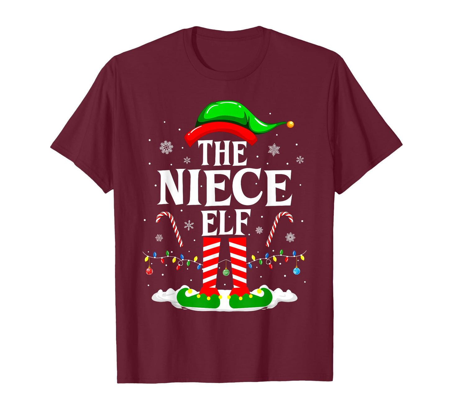 The Niece Elf Funny Xmas Elf Matching Family Christmas T-Shirt