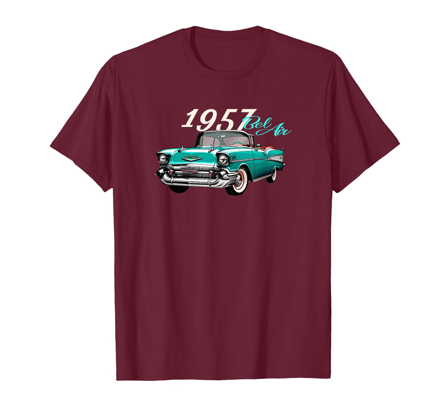 Vintage 1957 Bel Air Convertible, Vintage American Car Art T-Shirt