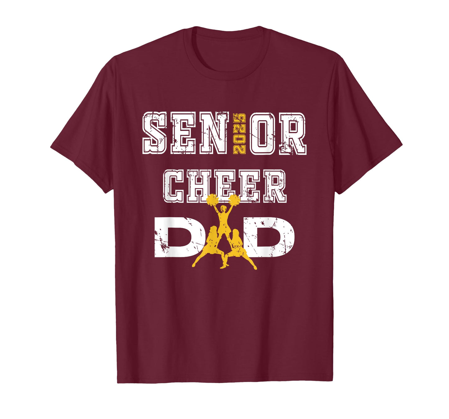 Senior Cheer Dad Class Of 2025 Graduate Father Cheerleader T-Shirt