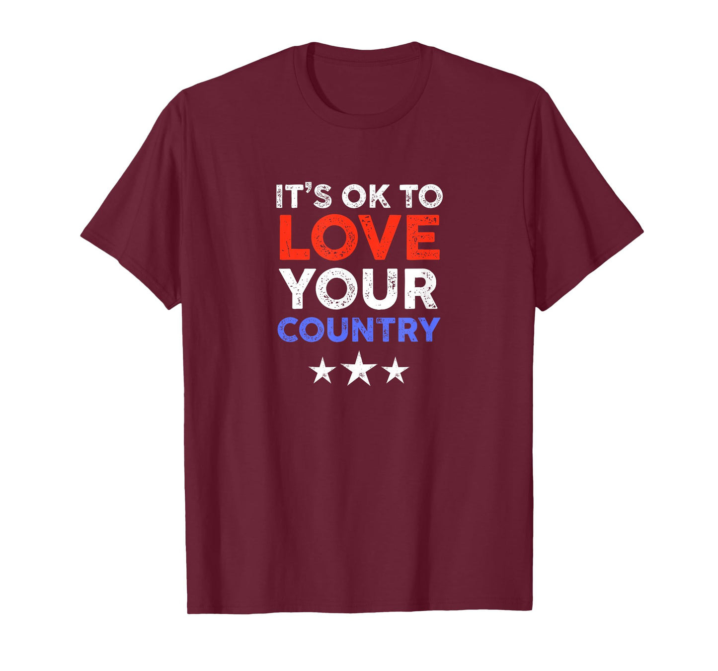 It's OK to Love your Country USA Patriot Conservative Retro T-Shirt