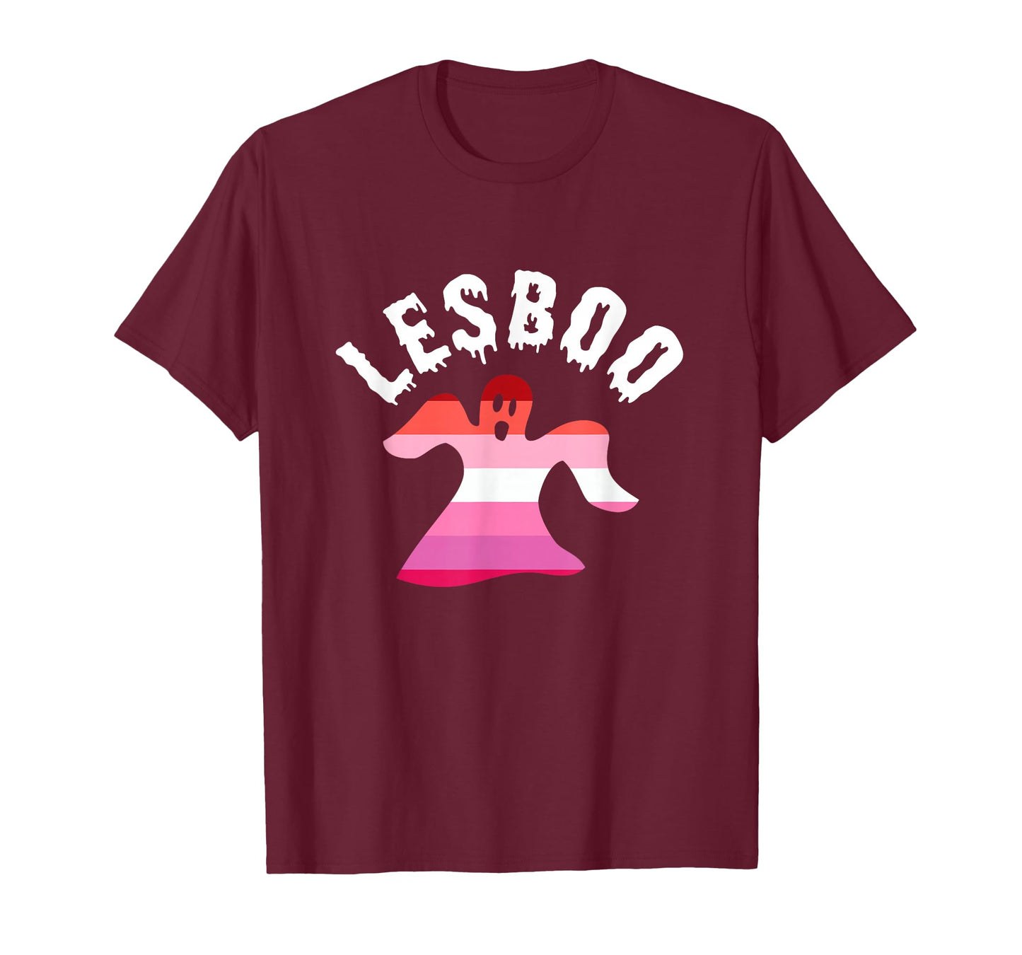 Lesboo Lesbian Ghost Spooky Halloween Funny LGBT Pride T-Shirt