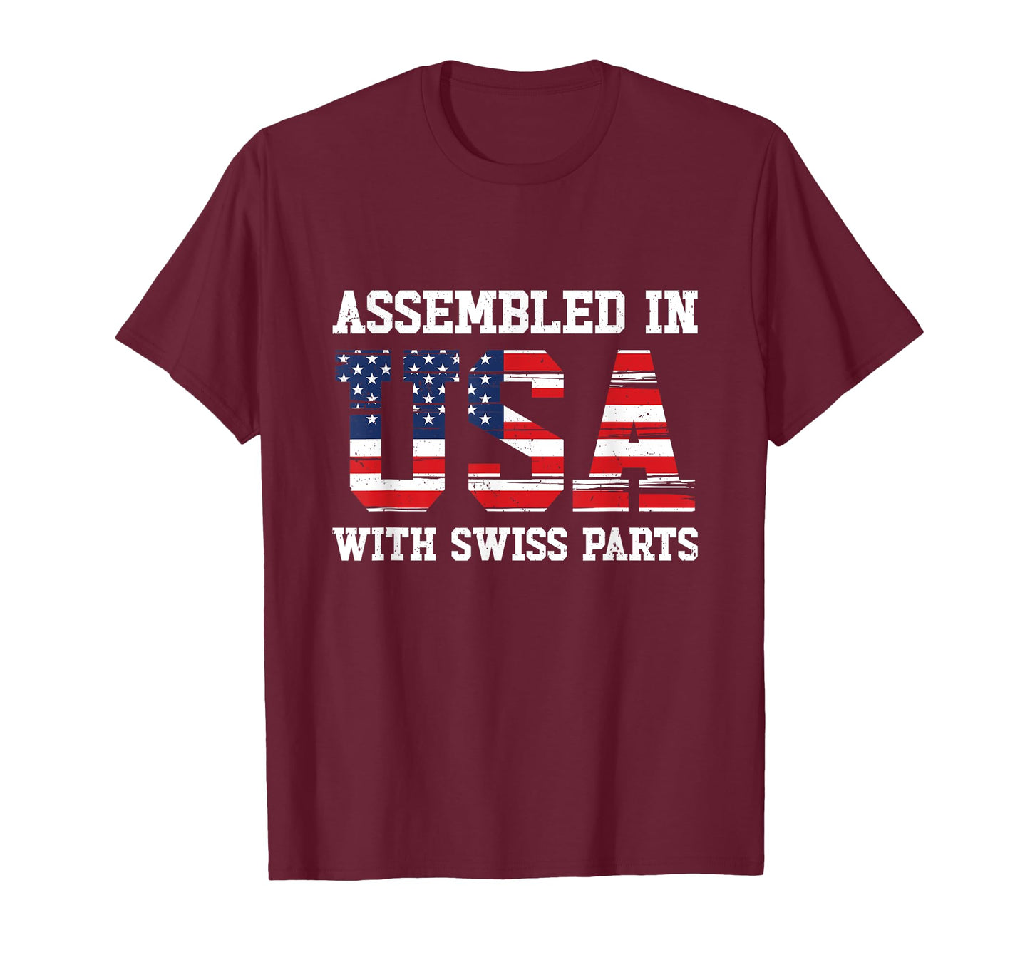 Swiss American Patriot USA Grown Switzerland US Flag T-Shirt