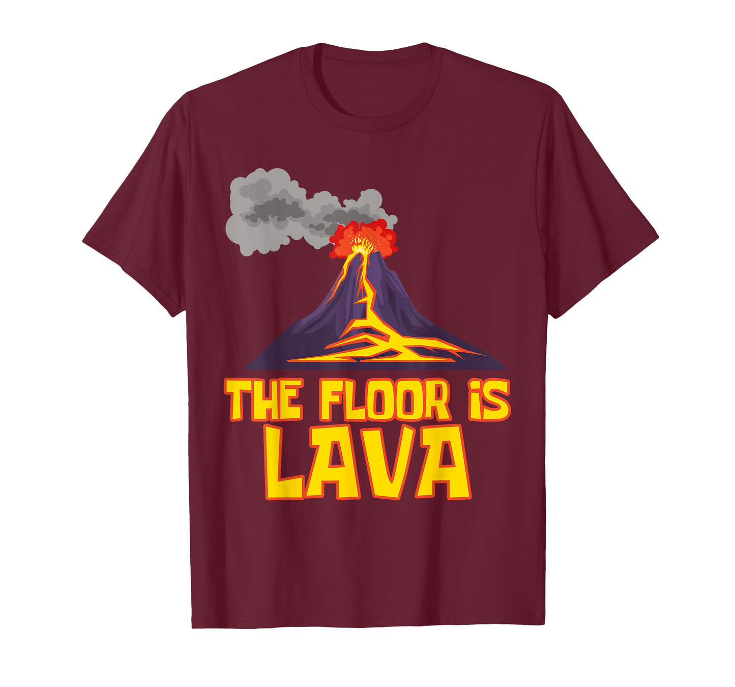 Funny Cute The Floor is Lava Volcano Gift Science Teacher T-Shirt for Men Women