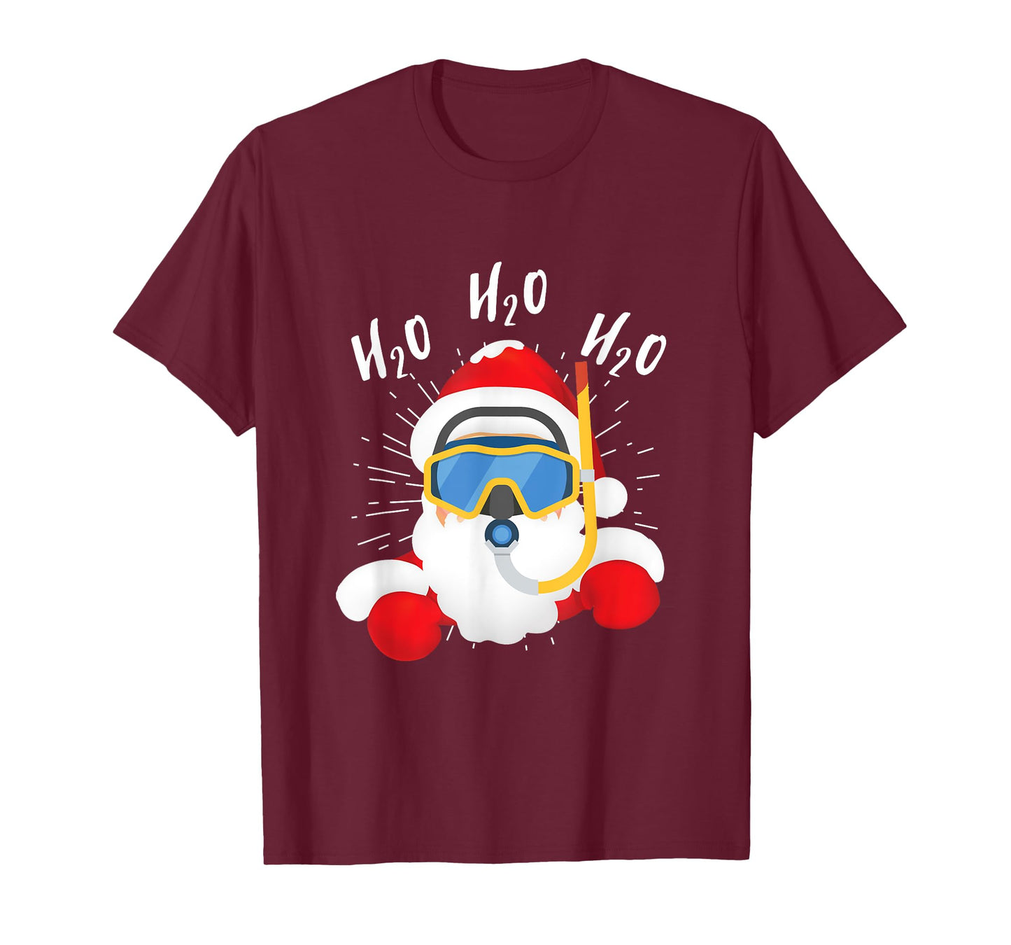 H2o Santa Claus Snorkeling Diving Chistmas Season T-Shirt