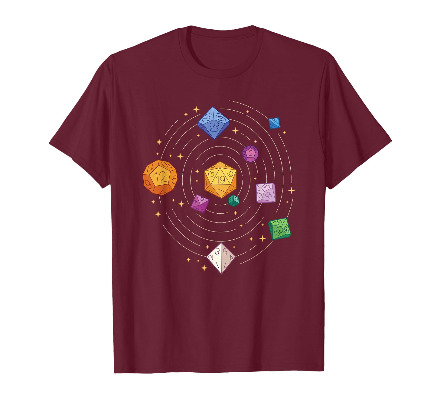 Roleplaying Games, Rotating Dice in Space RPG T-Shirt