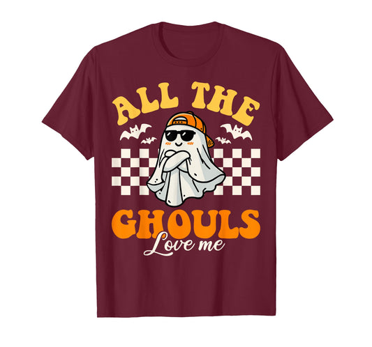 All The Ghouls Love Me Toddlers Halloween Boys Child Costume T-Shirt