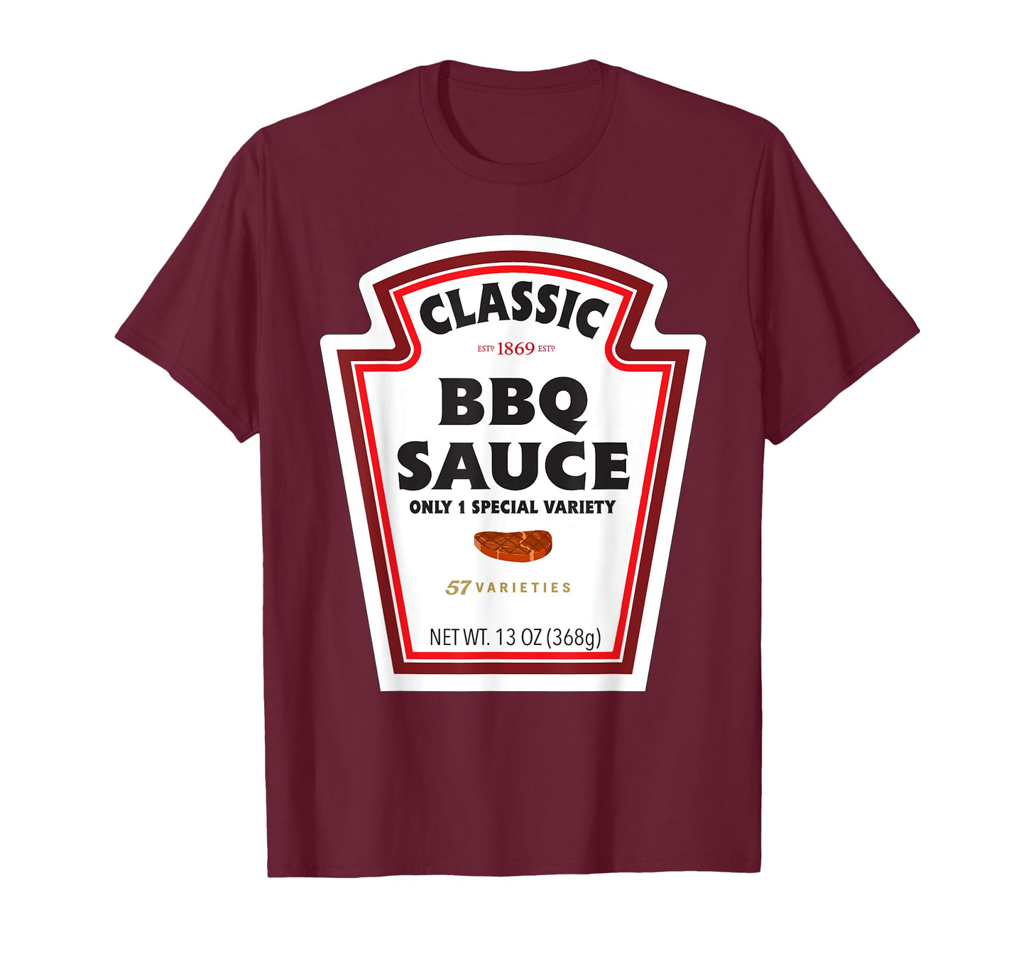 Classic BBQ Sauce Bottle Label Funny Halloween Costume T-Shirt