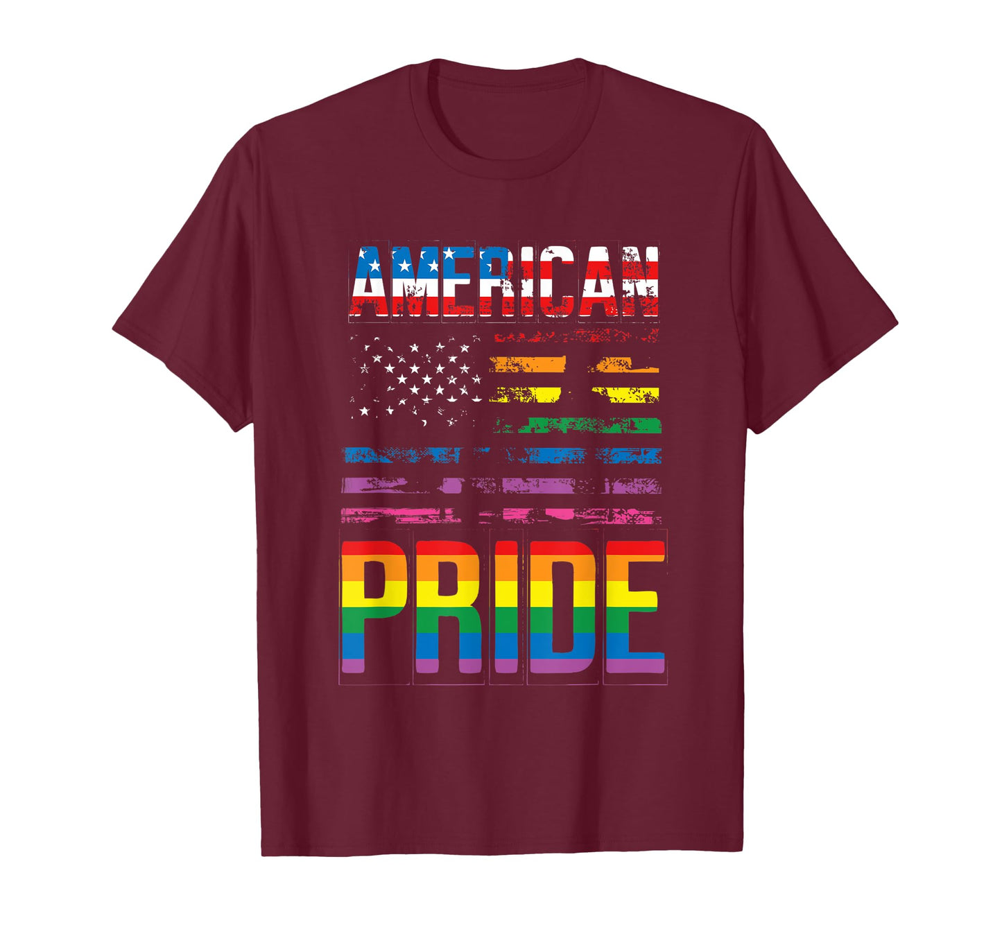 American Pride LGBT Patriot Gay Lesbian Patriotic Pride T-Shirt for Women Men