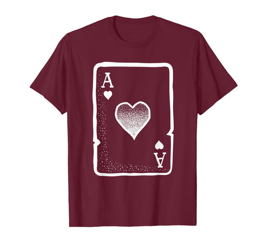 Ace Of Hearts Playing Cards Poker Halloween Costume T Shirt T-Shirt
