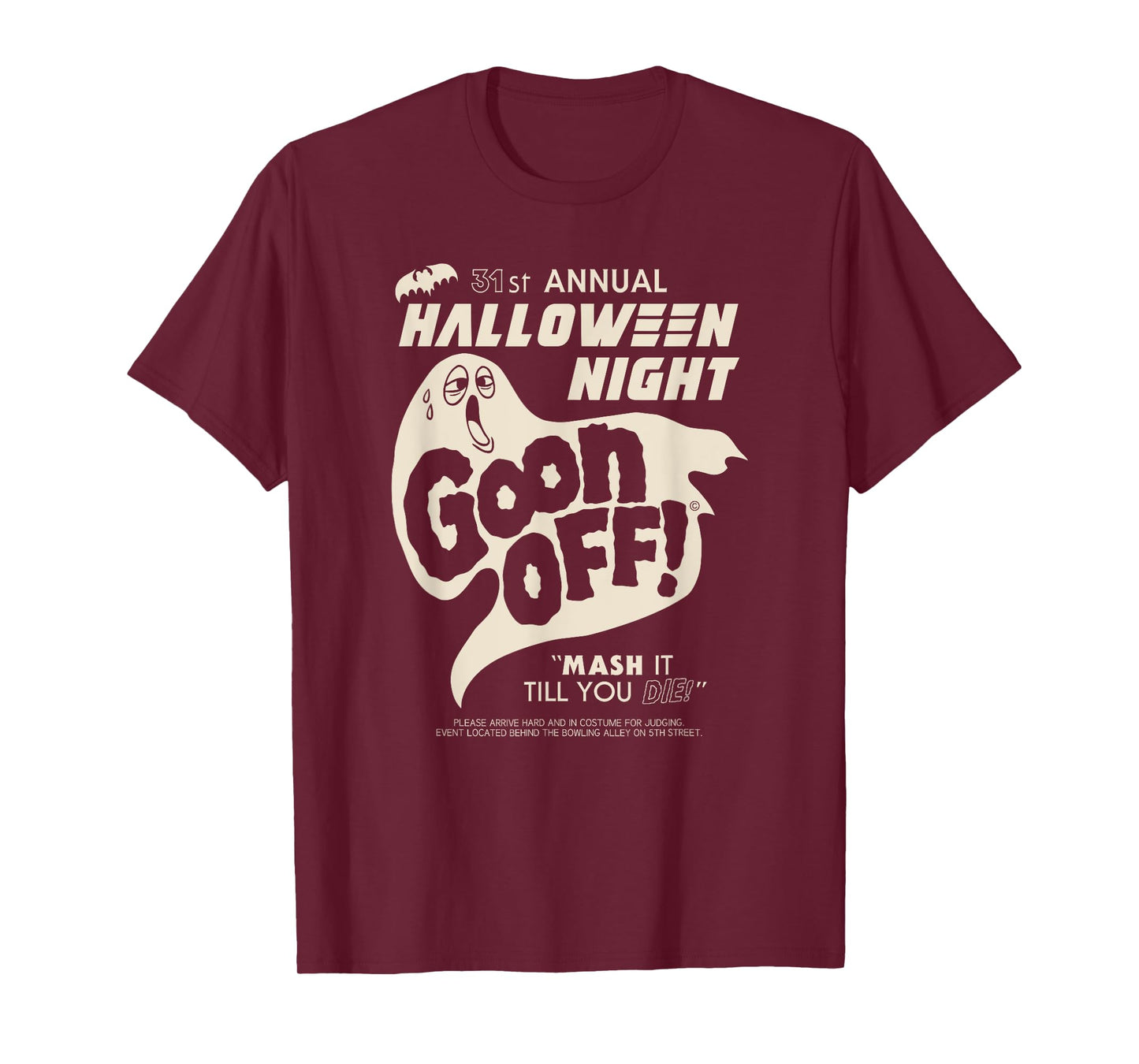 Goon Off, Halloween Night, Funny Ghost Halloween Goth T-Shirt