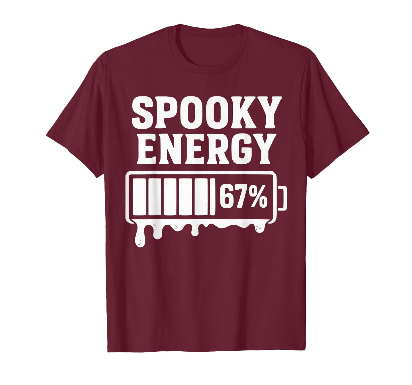 67 Halloween Spooky Energy Brainrot Meme Six Seven Boys Kids T-Shirt