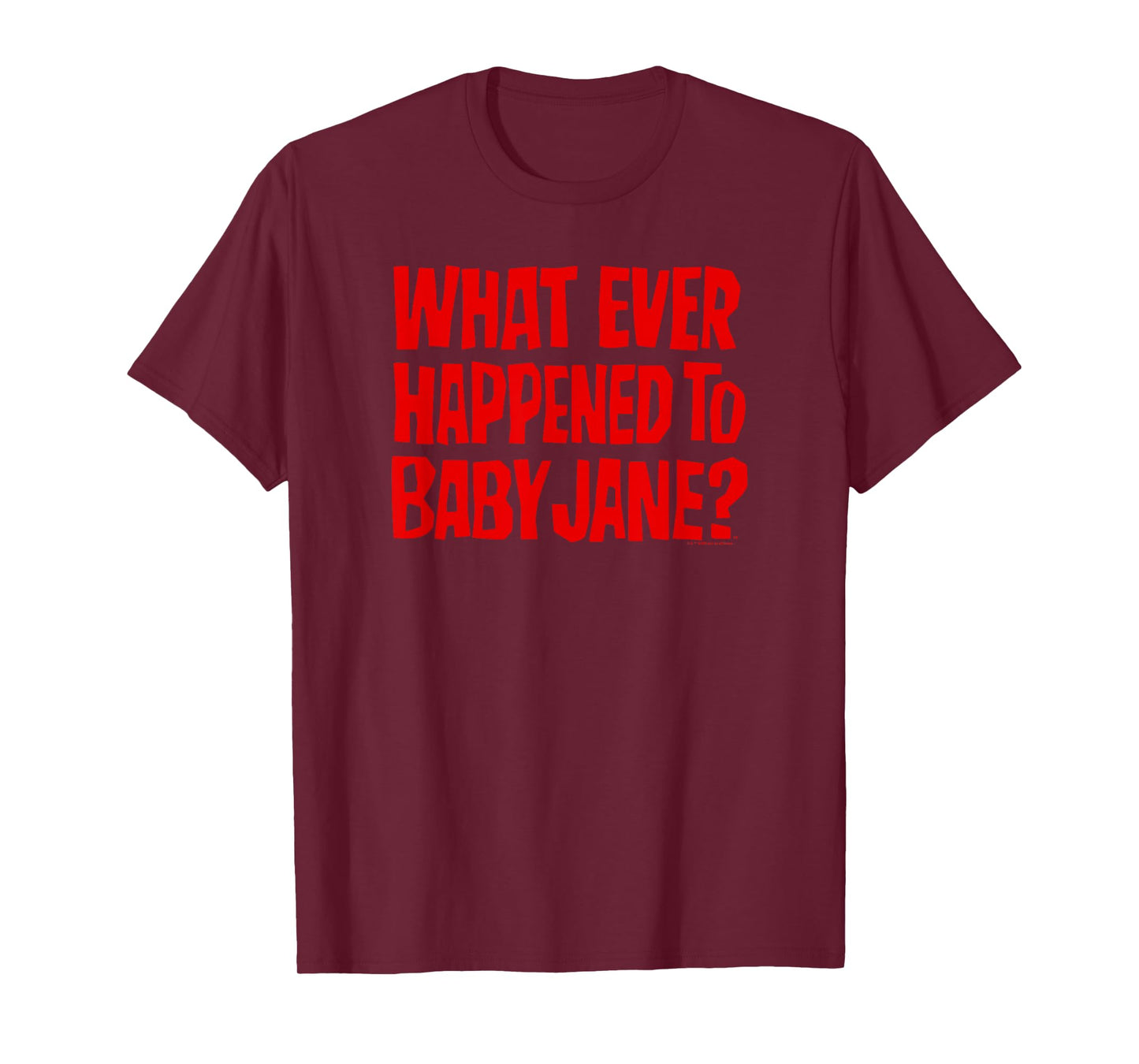 WB100 Whatever Happened To Baby Jane? Vintage Red Movie Logo T-Shirt