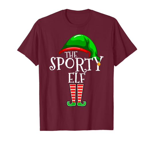 The Sporty Elf Family Matching Group Christmas T-Shirt