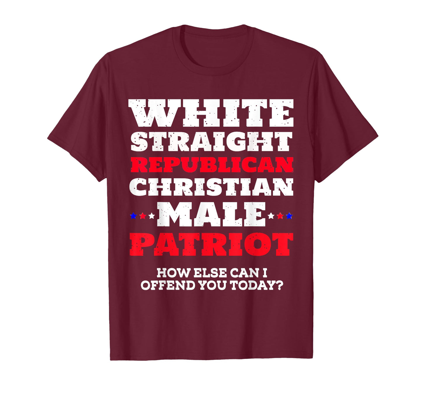 White, Straight, Republican, Christian, Male, Patriot T-Shirt