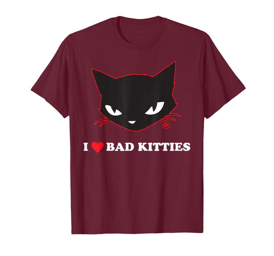 Emily The Strange I Heart Bad Kitties T-Shirt