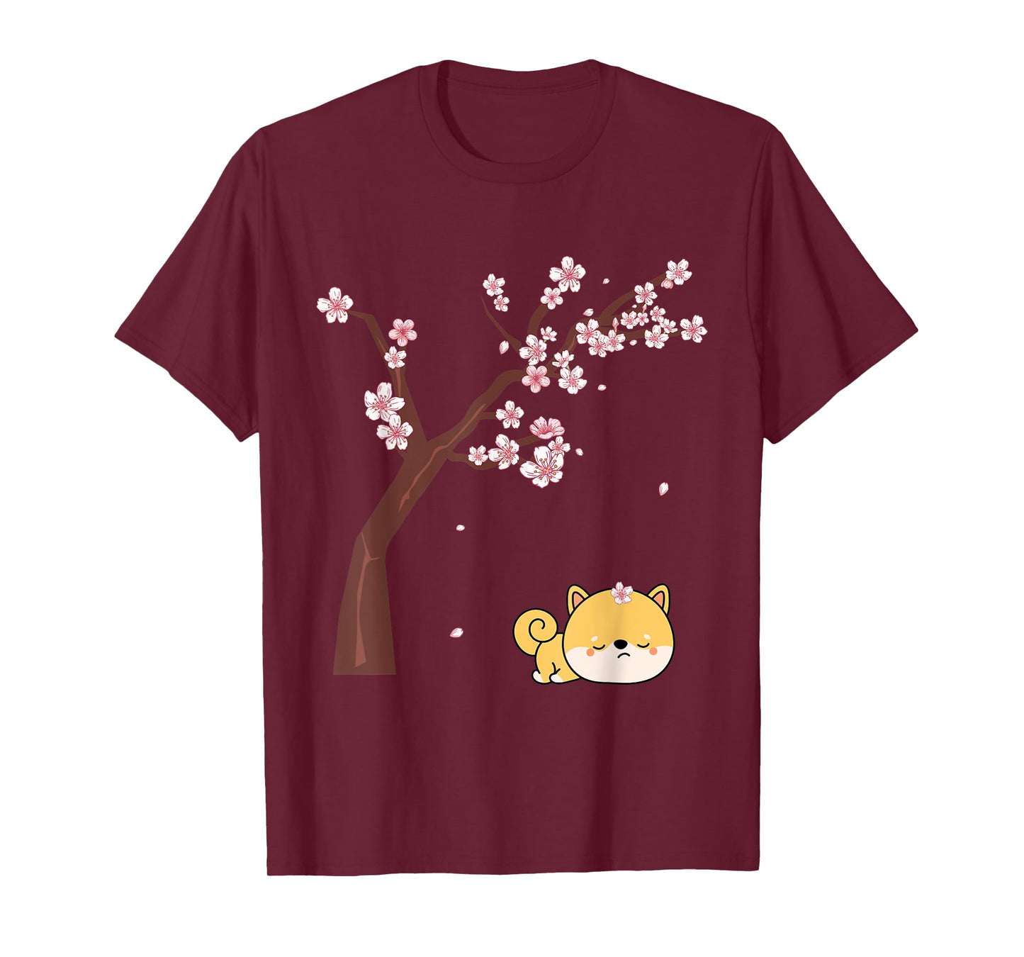 Cherry Blossom Cute Kawaii Shiba Inu Kawaii Japanese Style T-Shirt
