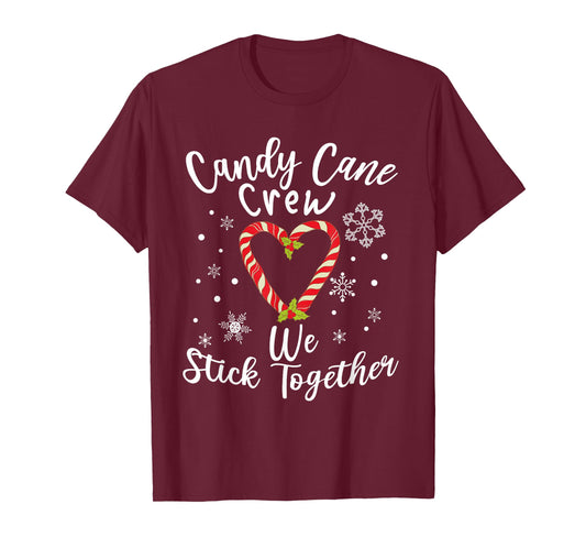 Christmas Candy Cane Crew 2025 Heart for Kids Young Toddlers T-Shirt