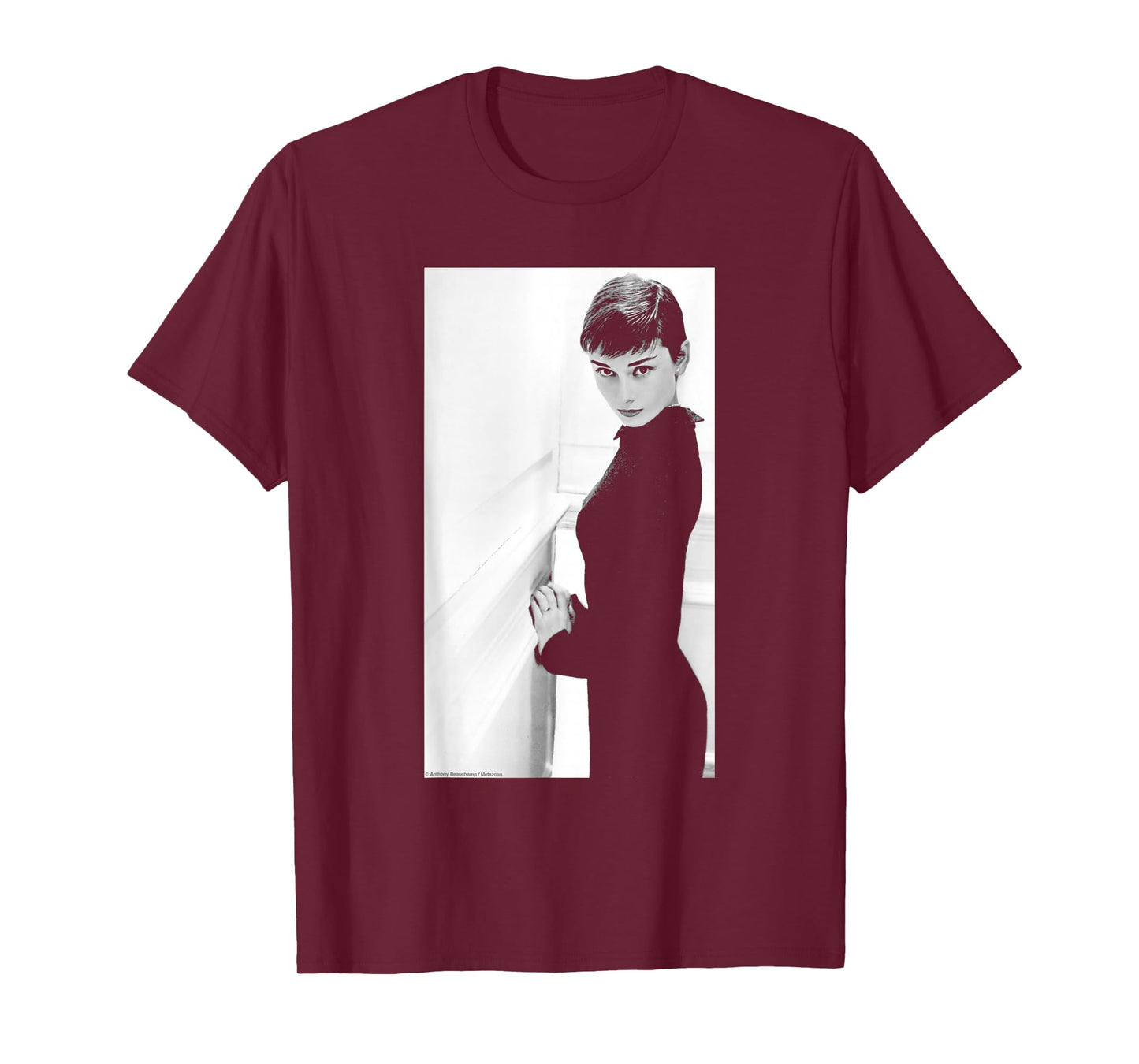 Film Star Audrey Hepburn 1955 Portrait By Antony Beauchamp T-Shirt