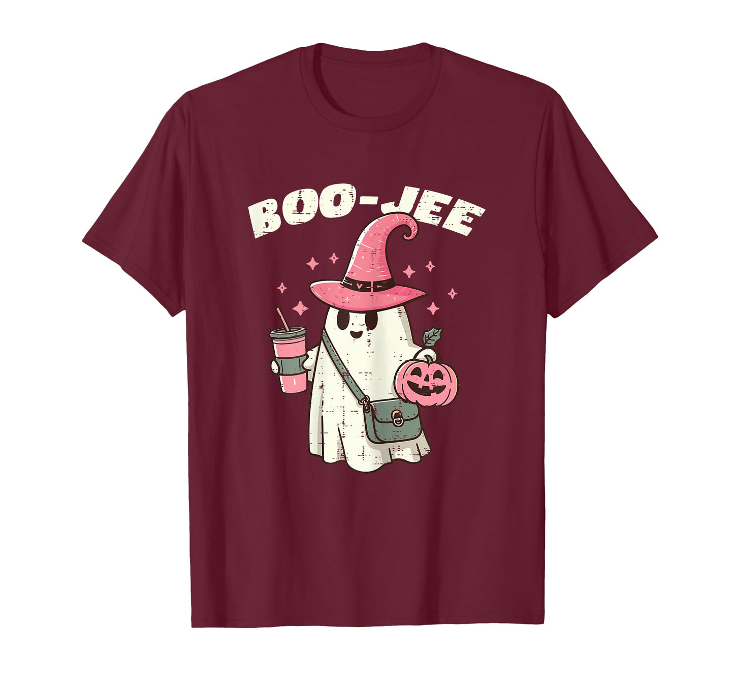 Boo-Jee Ghost Funny Halloween Women Girls Kids Teens T-Shirt