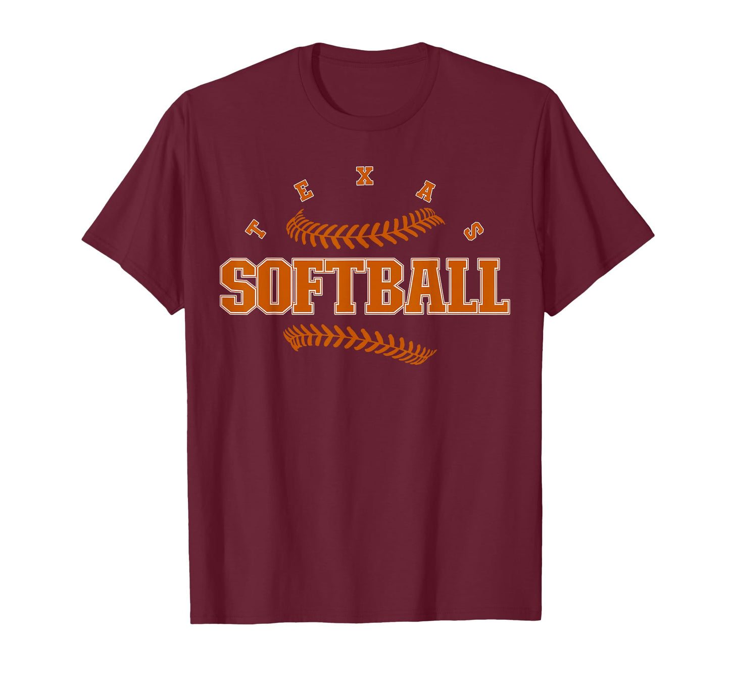 Texas Softball Vintage Mens Kids Team Retro Softball Fan T-Shirt