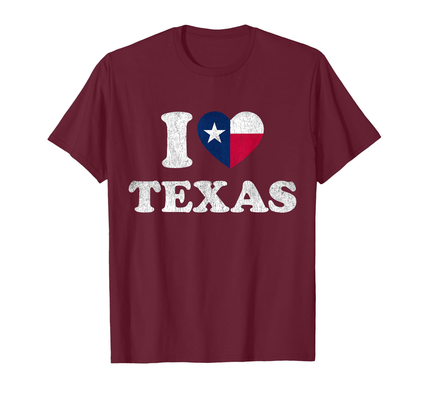 I Love Texas T-Shirt TX State Flag Tee Souvenir T-Shirt