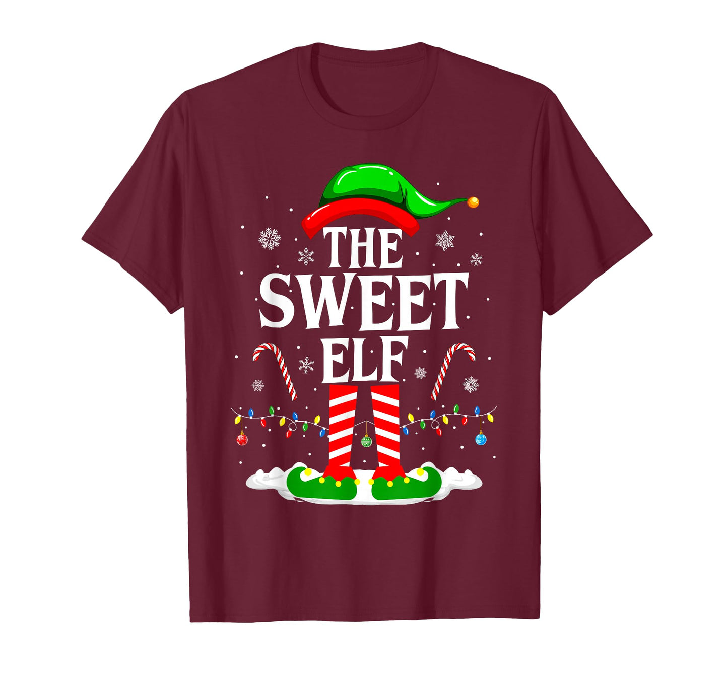 The Sweet Elf Xmas Funny Matching Family Group Christmas T-Shirt