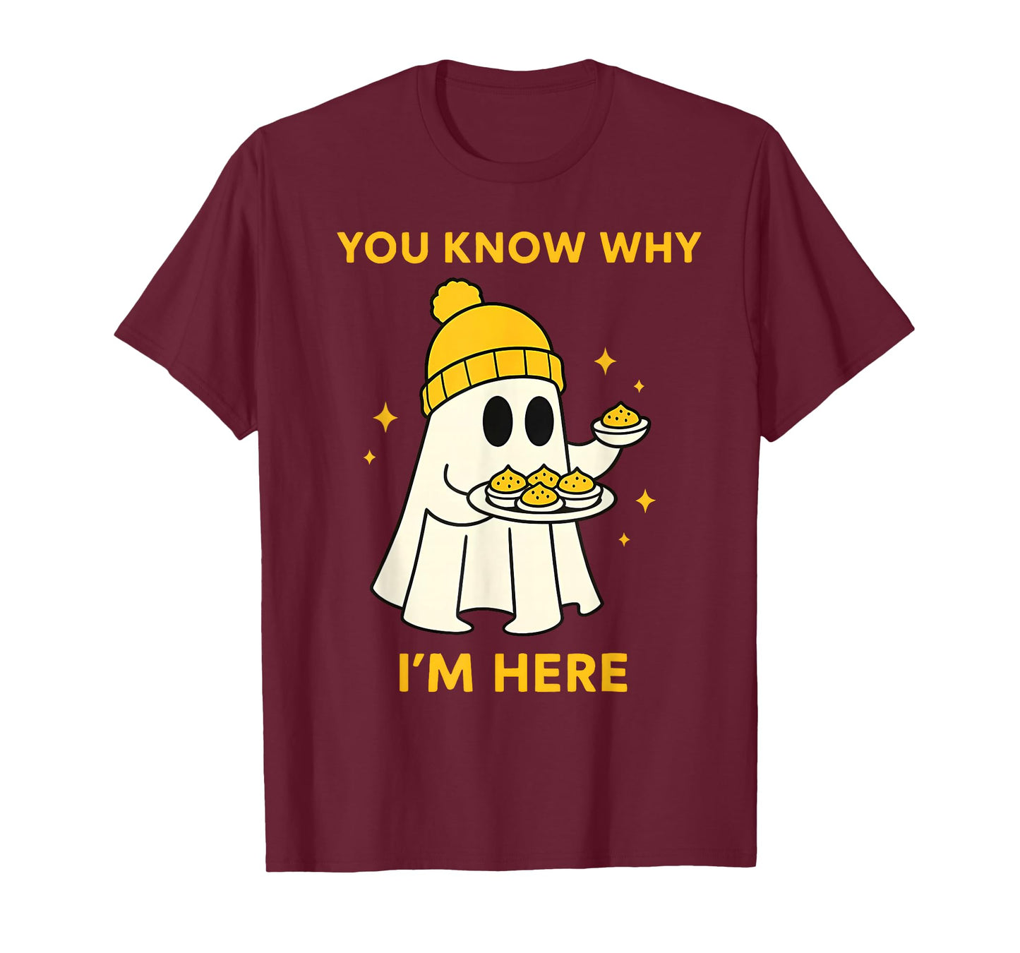 Funny Ghost You Know Why I'm Here Deviled Egg Thanksgiving T-Shirt