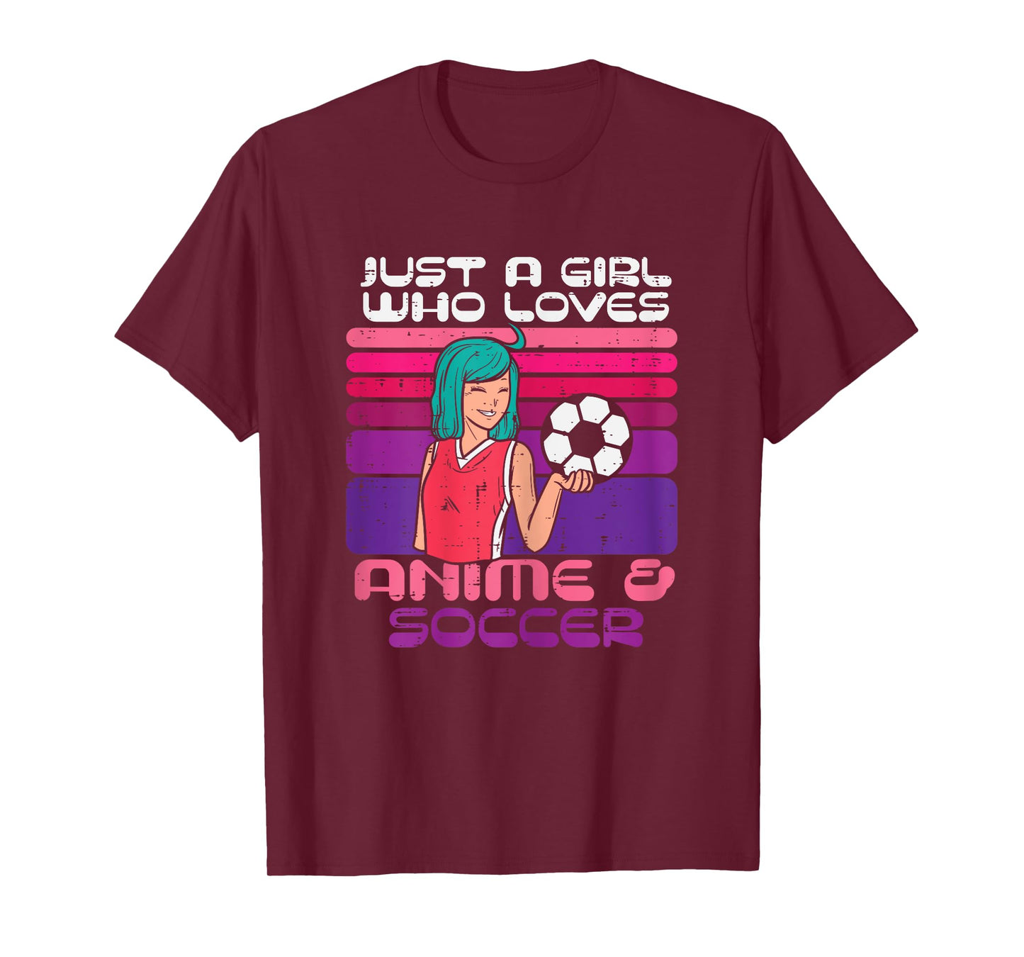 Girl Who Loves Anime Soccer Football Japaese Manga Otaku T-Shirt