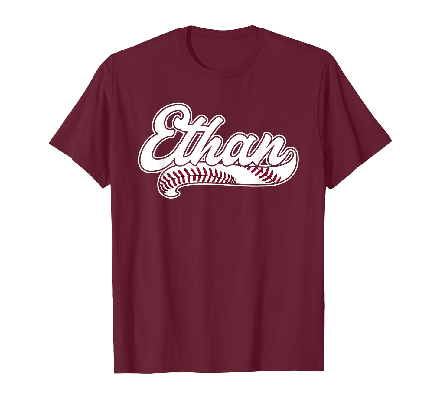 Ethan Personalized Baseball Fan Birthday Name T-Shirt