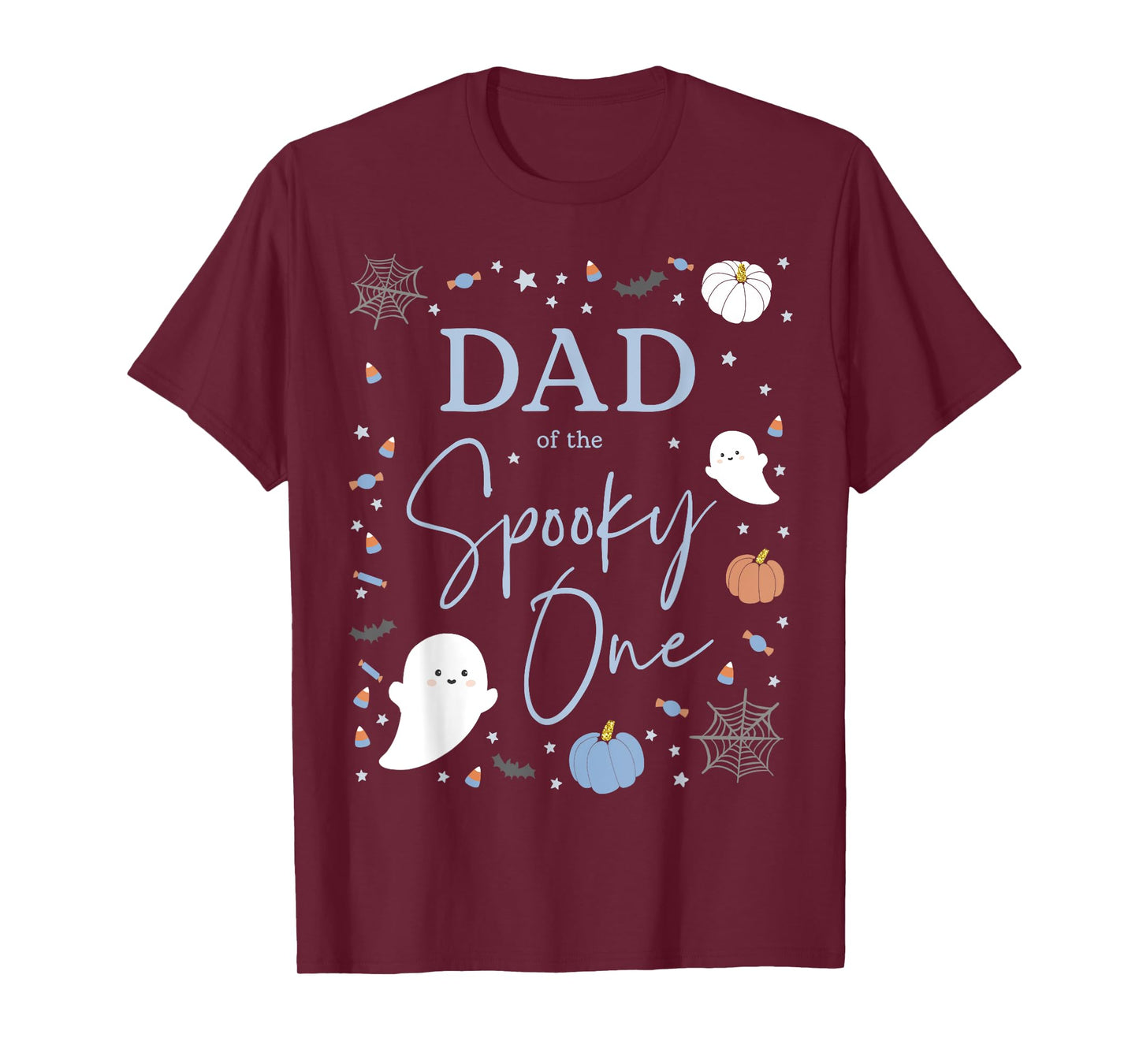Dad of the Spooky One First Birthday Blue Boy 1st Halloween T-Shirt