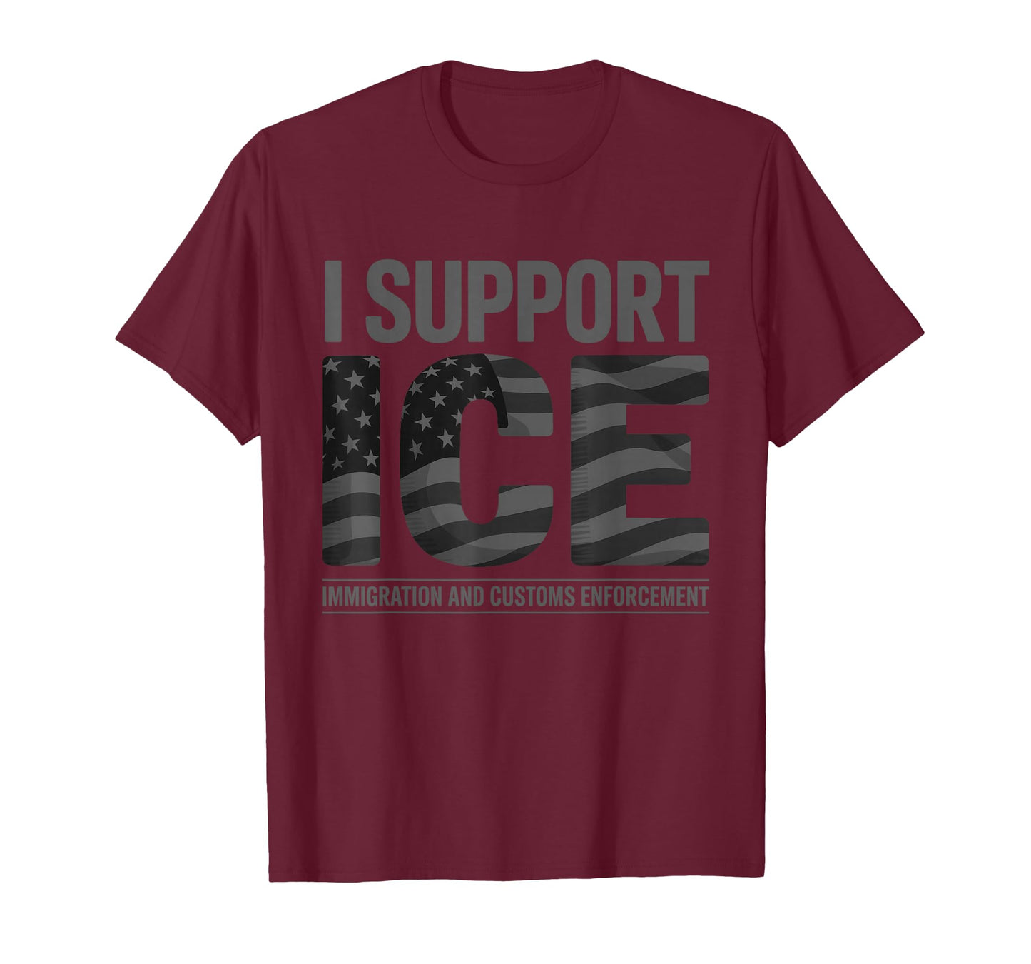 I Support ICE, Immigration Officers American Flag Vintage T-Shirt