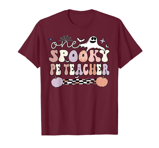 Spooky PE Teacher Halloween Physical Education Teacher Men Women T-Shirt