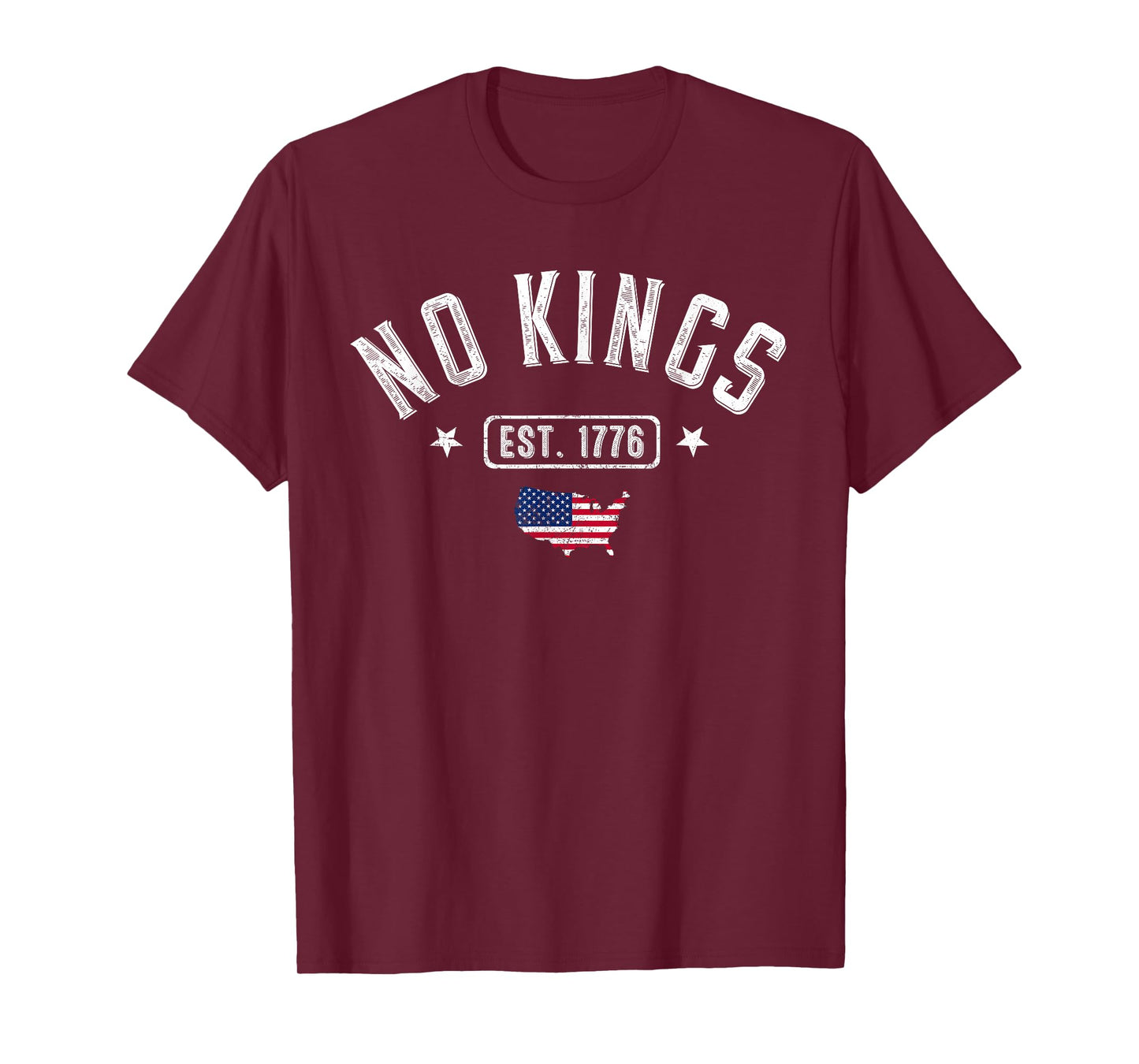 No Kings In America Since 1776 Resist 8647 US Flag Men Women T-Shirt