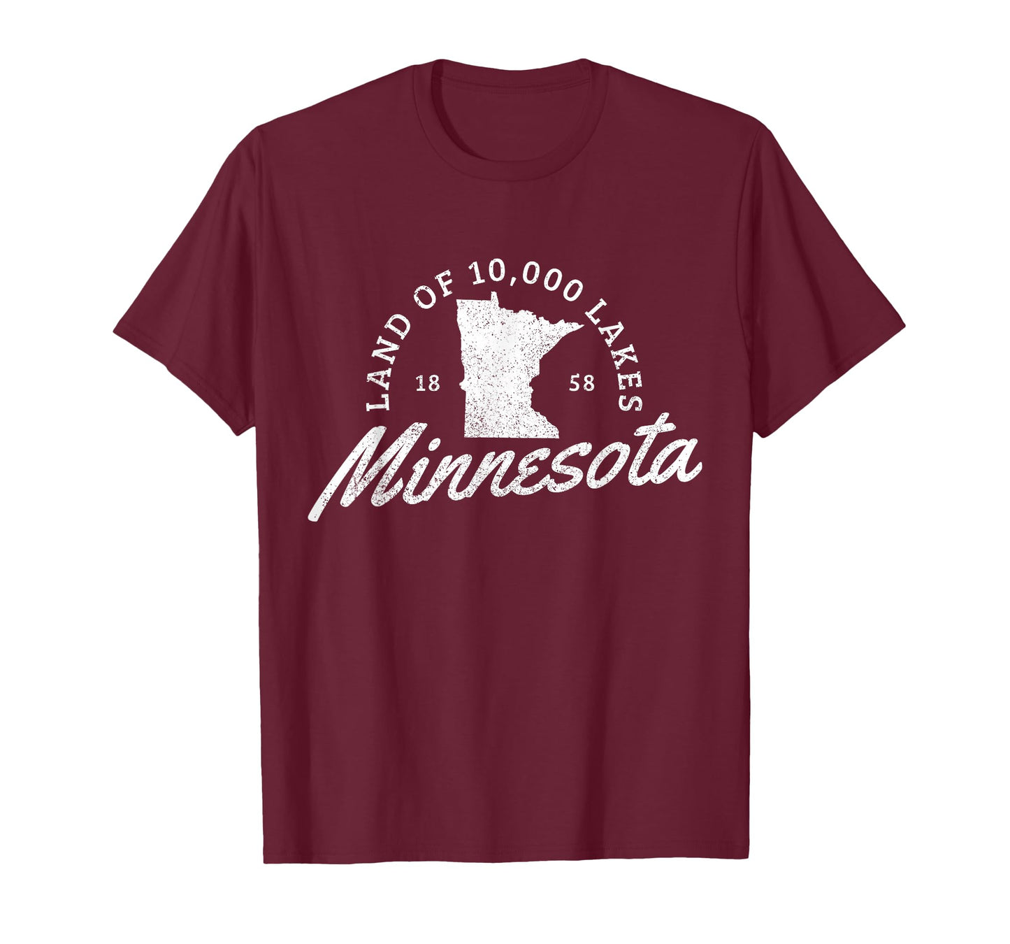 Minnesota Land Of The 10000 Lakes State Map Souvenir Gift T-Shirt