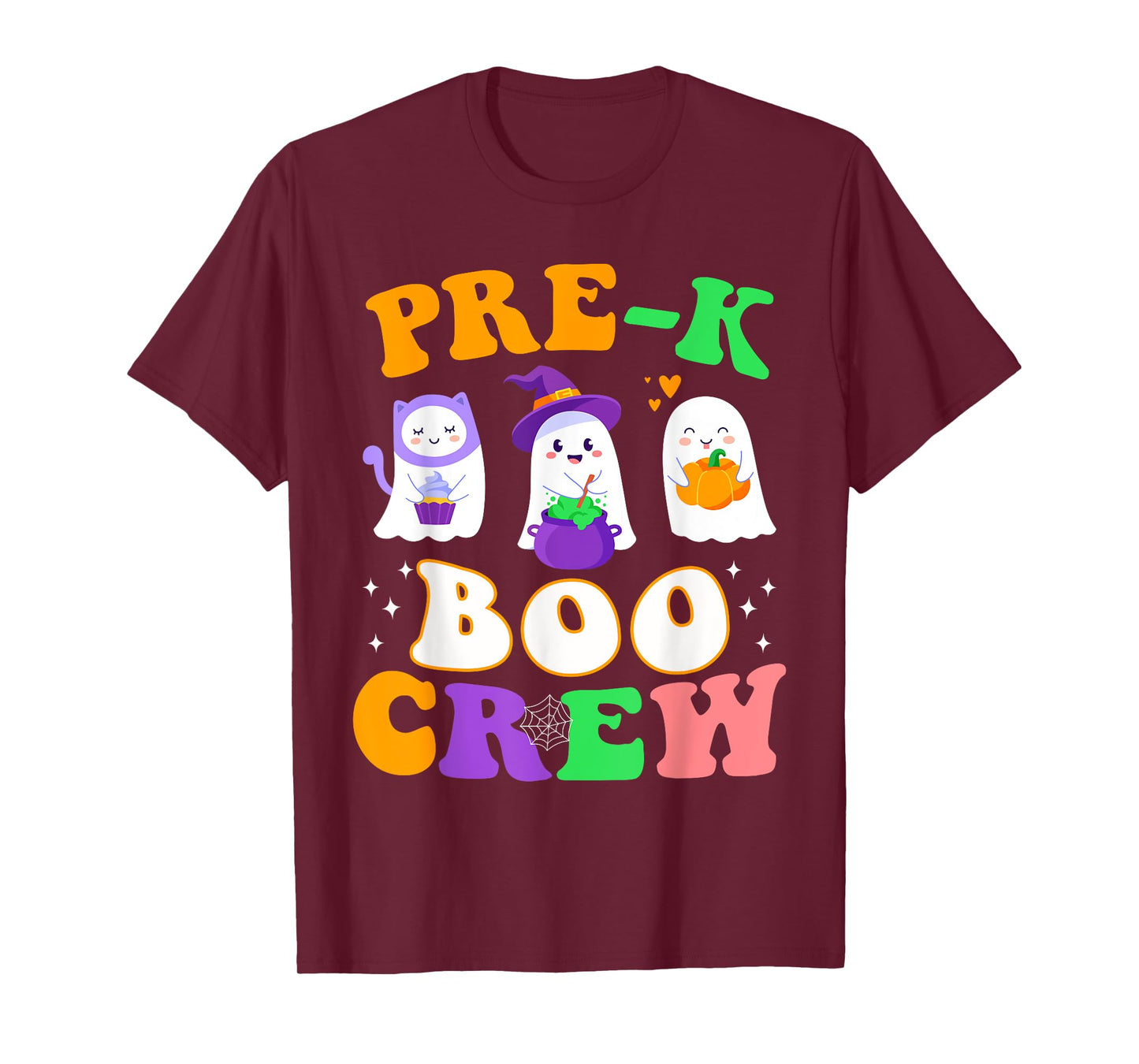 Pre-K Boo Crew Cute Ghost Halloween Costume Teacher Student T-Shirt for Men Women Kids
