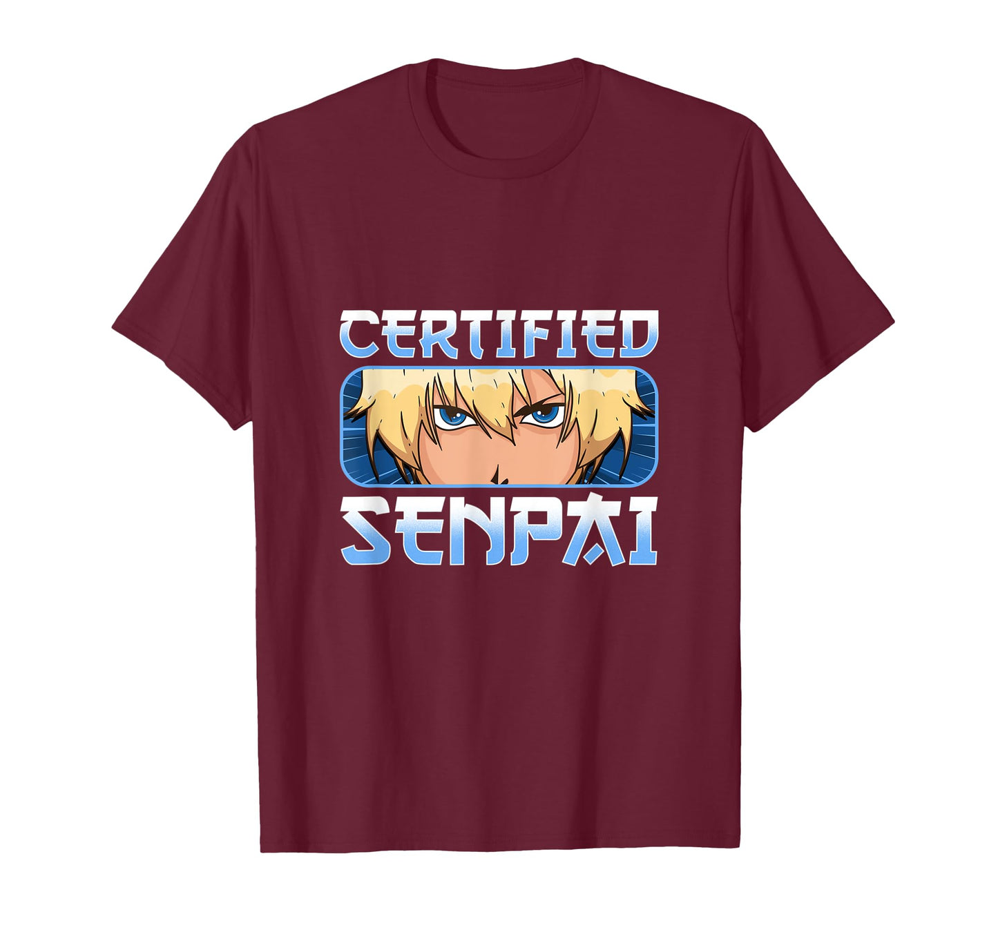 Funny Anime Merch for Teen Boys and Weebs - Certified Senpai T-Shirt