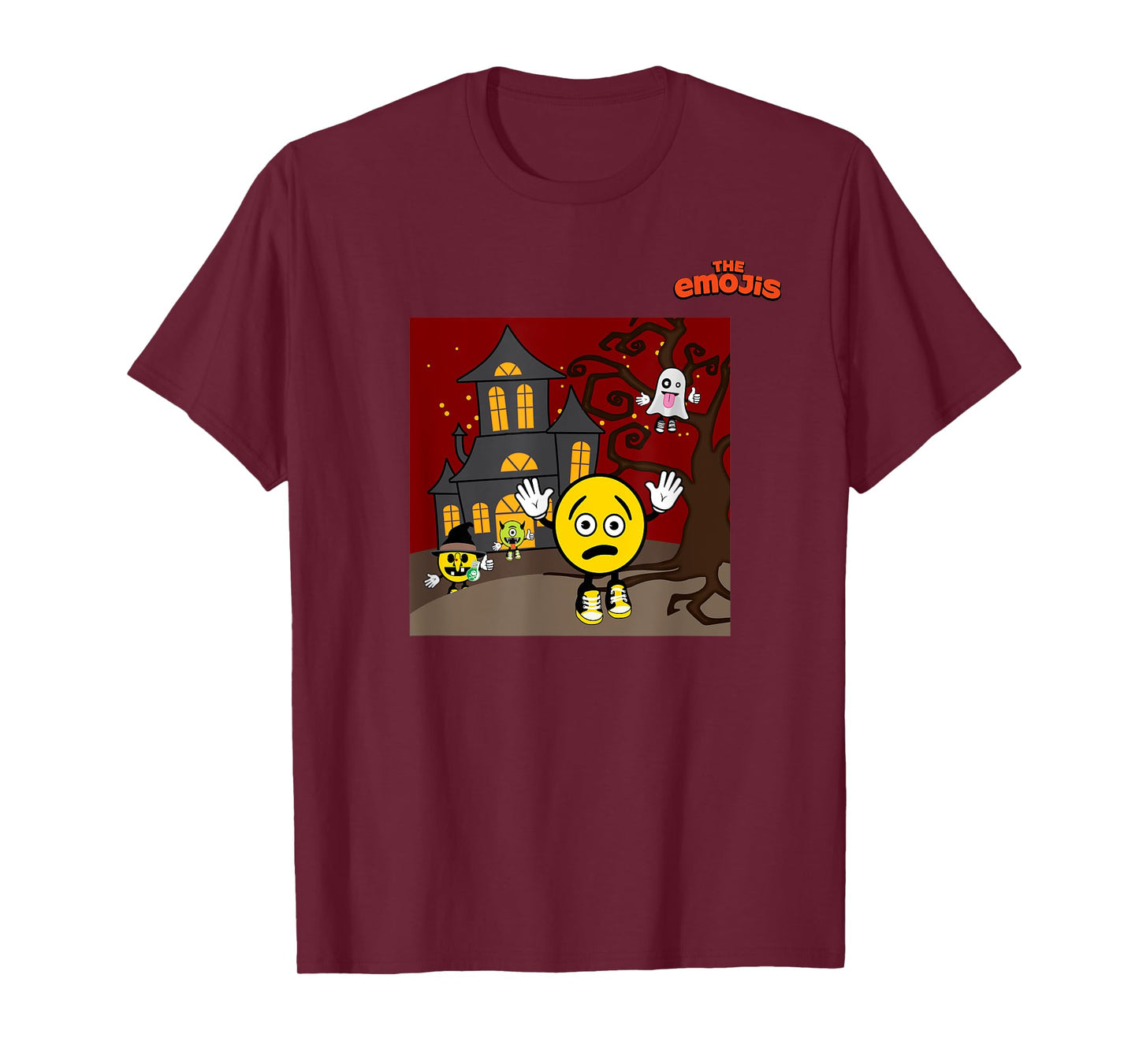emoji haunted house phantom witch scared face T-Shirt