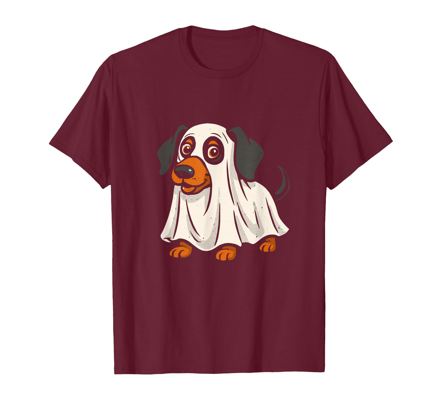 Cute Ghost Dog Halloween Dachshund T-Shirt