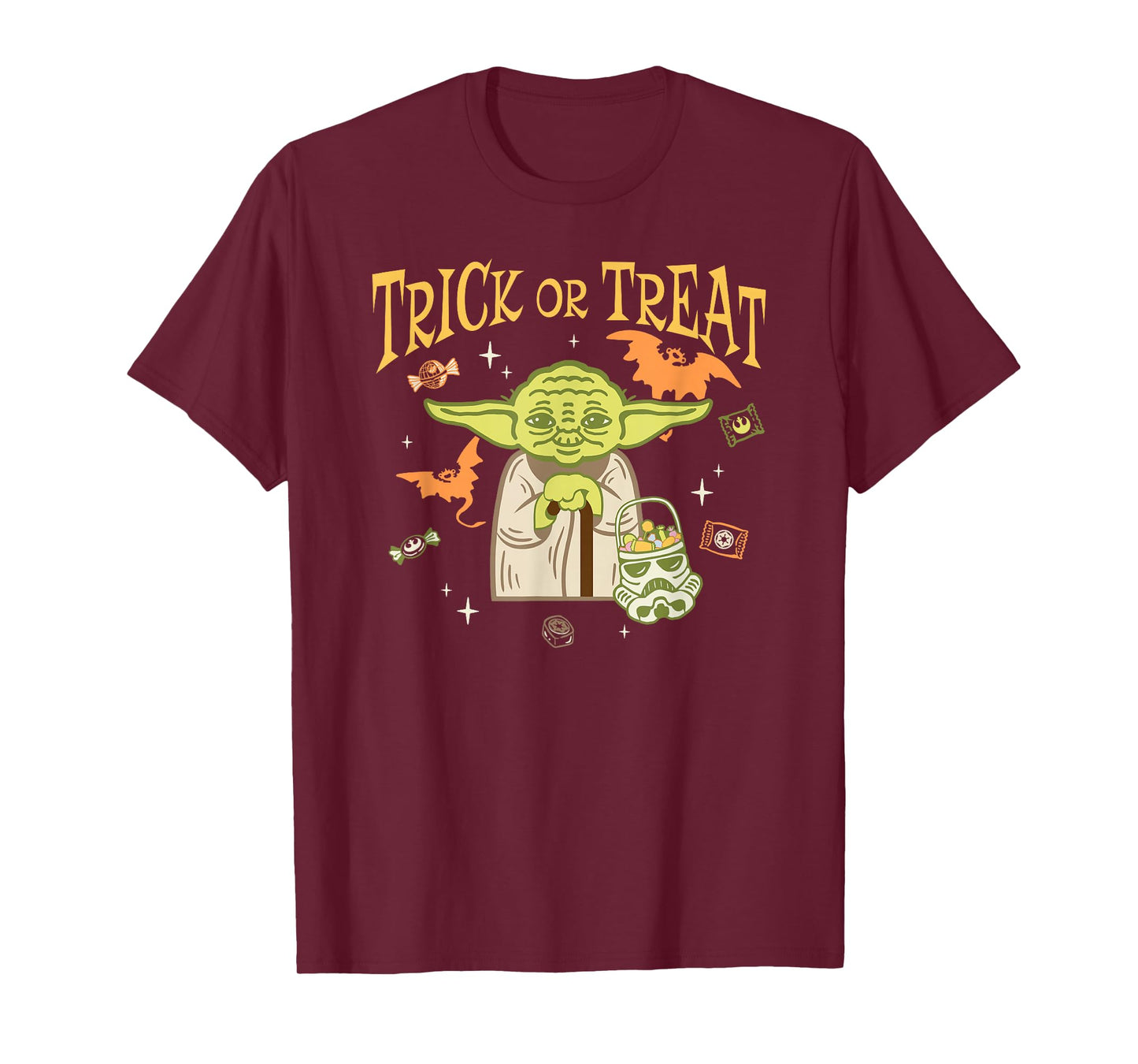 Star Wars Halloween Yoda Trick Or Treat Bucket candy T-Shirt
