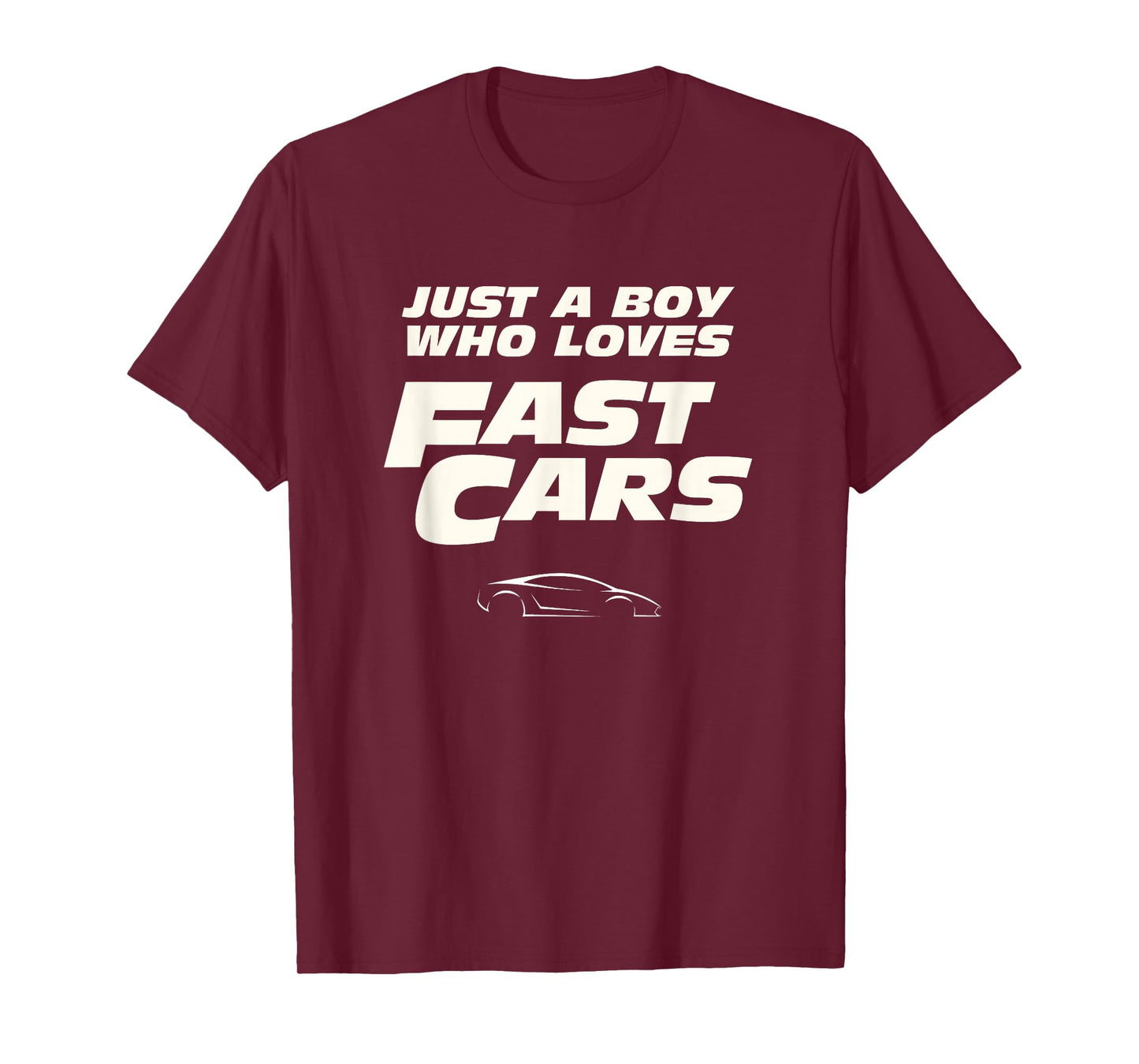 Fast Car Just A Boy Who Loves Fast Cars Funny Gift T-Shirt