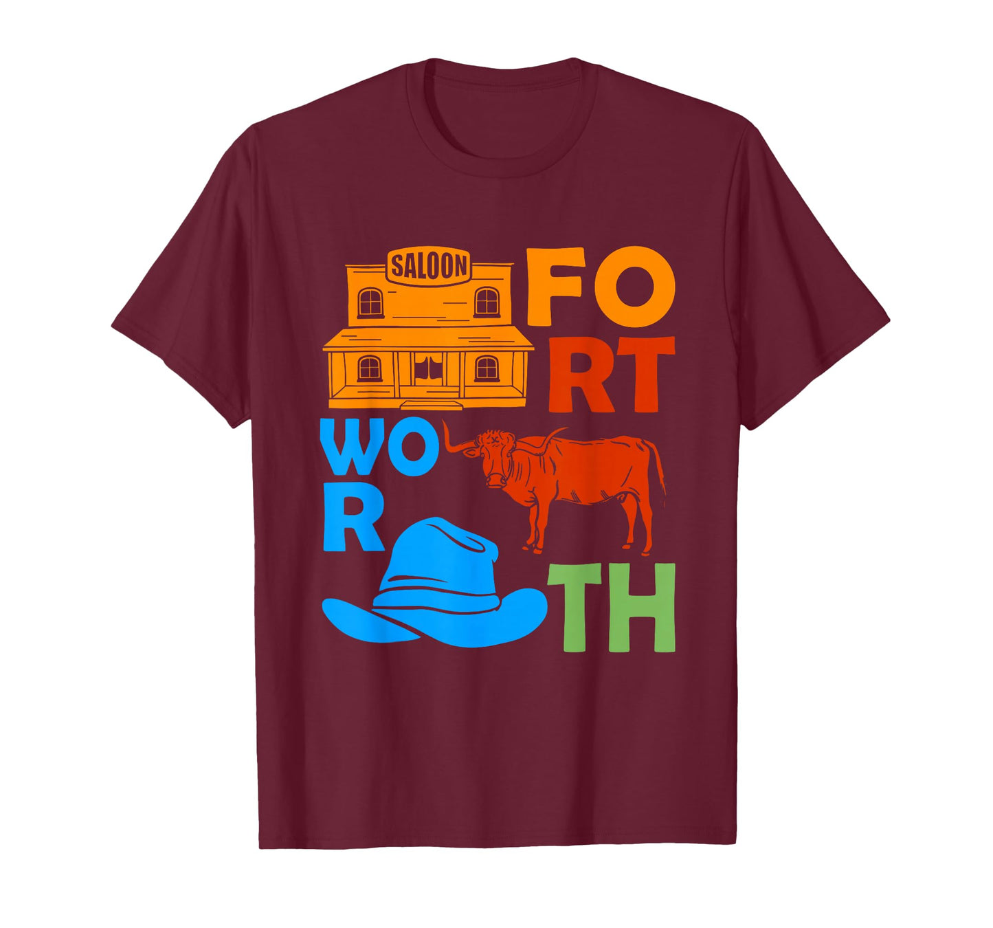 Fort Worth Texas Souvenir Men Cowboy Forth Worth T-Shirt