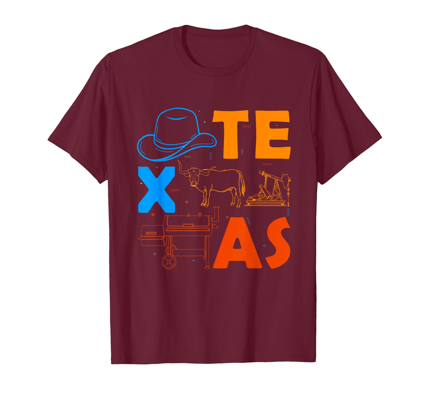 Texas Lover Men BBQ Texas Souvenir Cowboy Texas T-Shirt