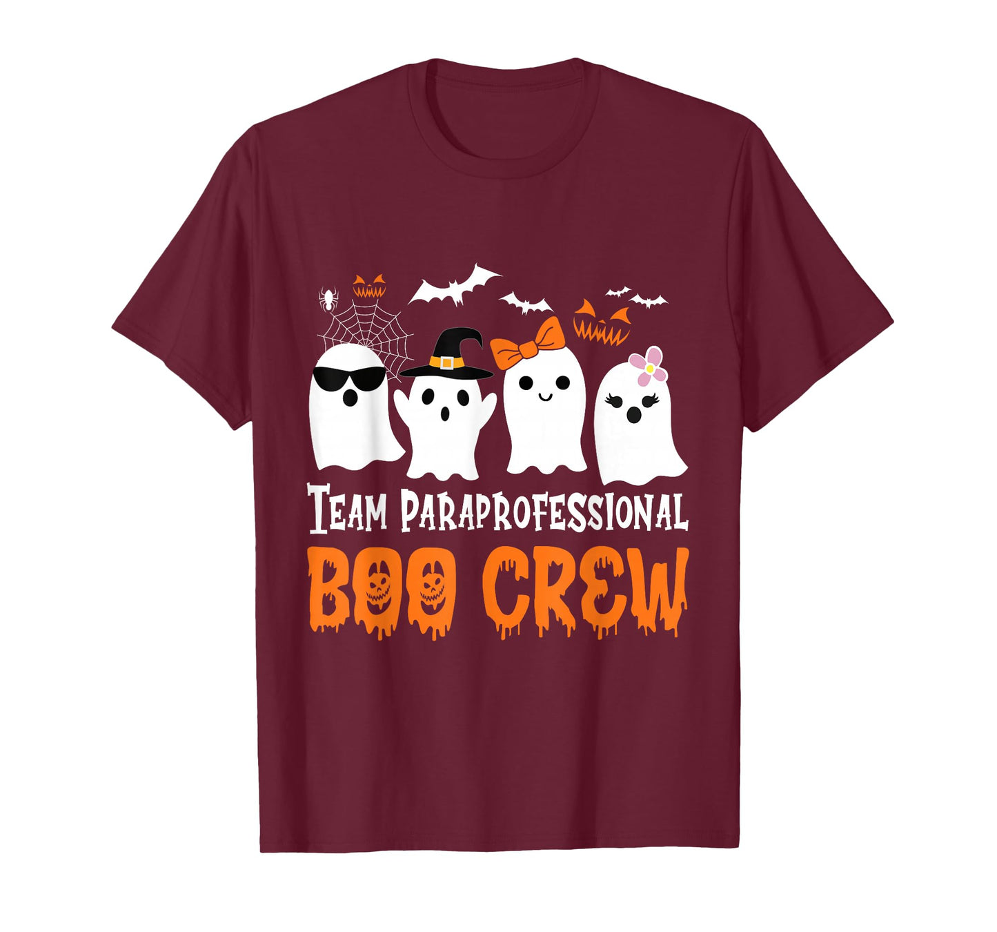 Team Paraprofessional Boo Crew Halloween Ghost T-Shirt